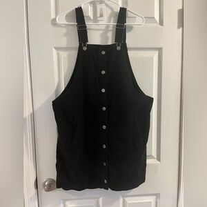 Celebrity Pink Size Large Black Corduroy Mini Skirt Overalls